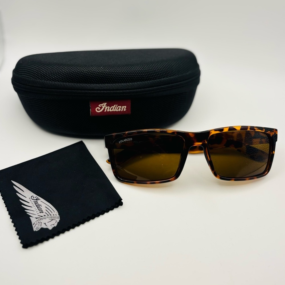 MAXWELL- Polarized Indian Tortoise Shell Sunglasses with Case and Lens cloth